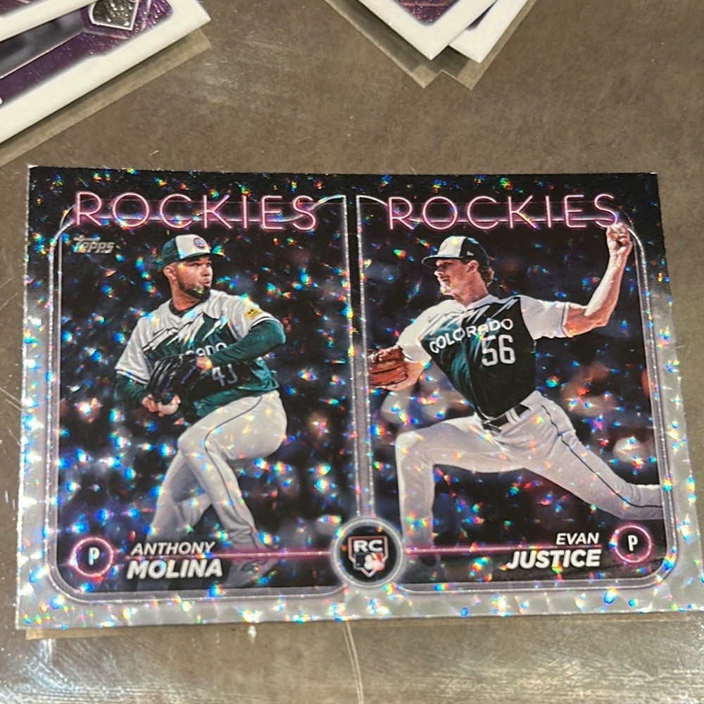 Topps Rockies Holographic Baseball Card